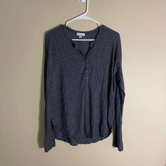 Allison Joy Gray Henley Long sleeve M - Picture 1 of 3